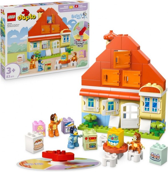 LEGO 10459 DUPLO Bluey Blueys Familienhaus mit Memory-Spiel