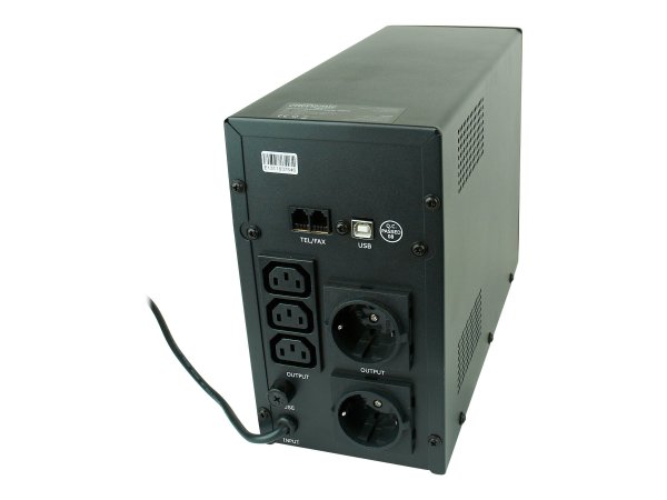 Gembird EG-UPS-033 - A linea interattiva - 1,2 kVA - 720 W - 50/60 Hz - 1,2 A - 10 ms