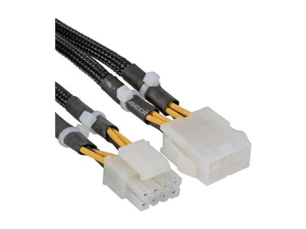 InLine Cavo di alimentazione int. da 4+4pin 12V F a 8pin EPS 12V M - 0,30m
