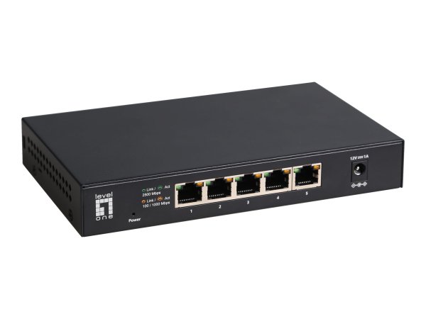 LevelOne Switch 5x GE GEU-0525 2.5GbE 100 - Interruttore - 1 Gbps