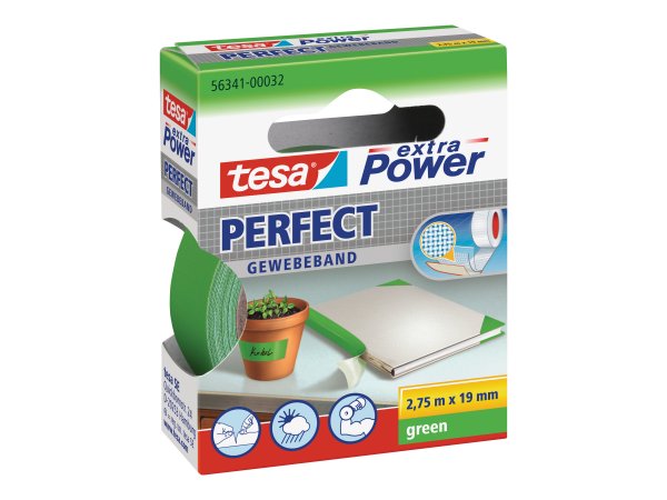 Tesa extra Power Perfect Gewebeband grün