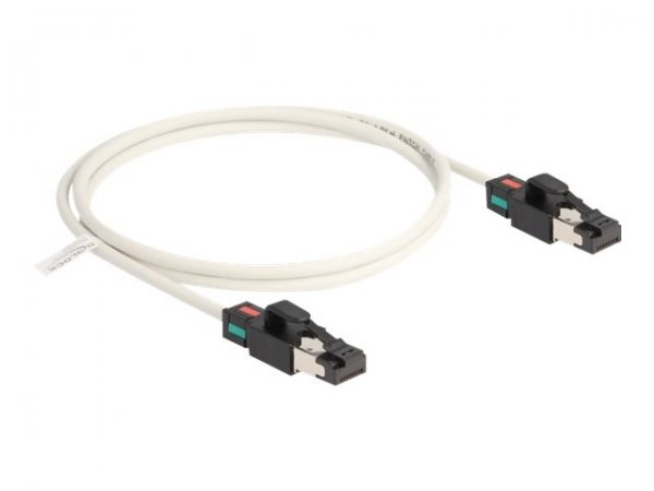 Delock Netzwerkkabel RJ45 Stecker zu Cat.6a S/FTP mit drehbarer Farbmarkierung - Cavo - Rete