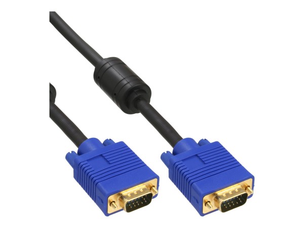 InLine Cavo S-VGA Premium - maschio-maschio HD a 15pin - ferriti - nero - 3m