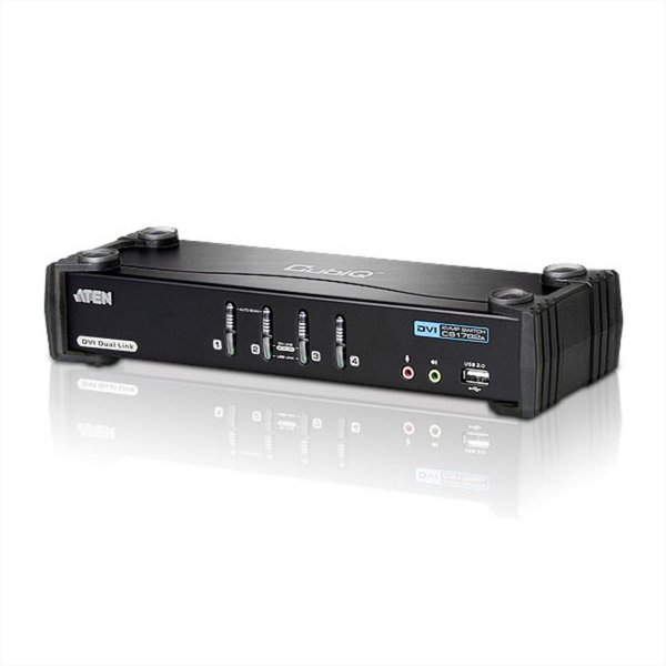 ATEN CS1784A KVM Switch Dual-Link DVI USB Audio - Kvm switch - 4-port