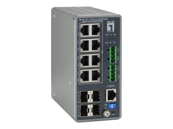 LevelOne IGP-1271 - Gestito - L3 - Gigabit Ethernet (10/100/1000) - Supporto Power over Ethernet (Po
