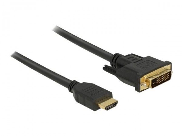 Delock 85654 - 2 m - HDMI tipo A (Standard) - DVI - Maschio - Maschio - Dritto