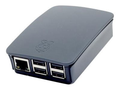 Raspberry Pi Gehäuse für Pi 4 B schwarz/grau