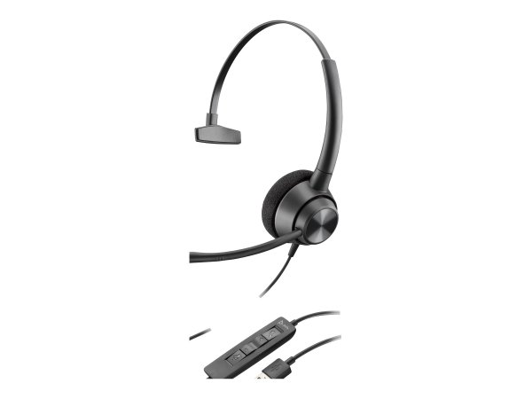 Poly Cuffie EncorePro 320 stereo USB-C TAA - Cablato - Musica e Chiamate - 70 g - Auricolare - Nero