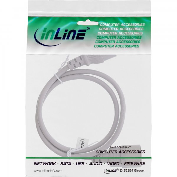 InLine Prolunga elettrica - da C13 a C14 - grigio - 0,3m