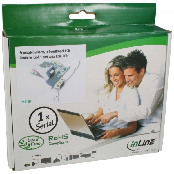 InLine Scheda seriale PCIe - 1x Sud-D 9pin maschio - Moschip MCS9901