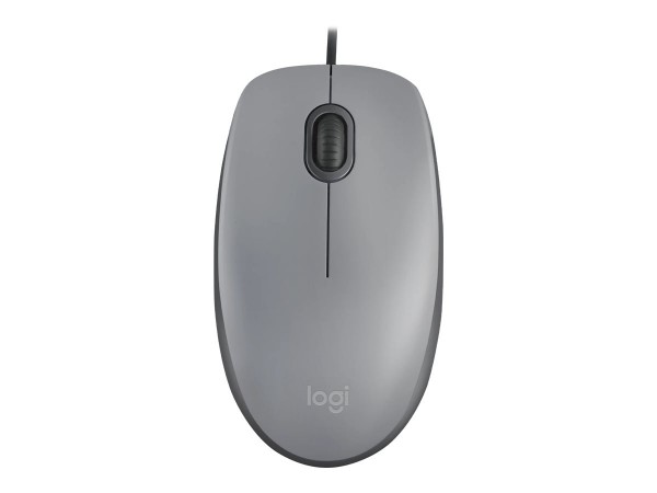Logitech M110 mouse a filo (grigio) - Ambidestro - Ottico - USB tipo A - 1000 DPI - Grigio