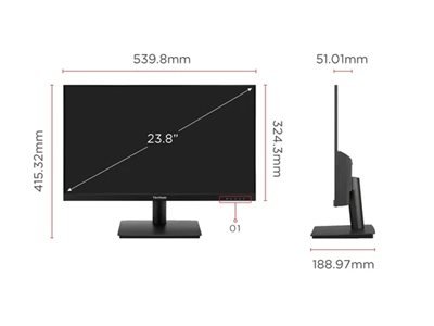 ViewSonic VA240-H-2 - LED-Monitor - 24 - Schermo piatto (tft/lcd) - 60,5 cm