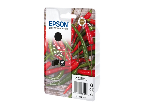 Epson 503 peperoncini cartuccia inchiostro originale nero 1pz - Resa standard - Nero - 4,6 ml - 1 pz