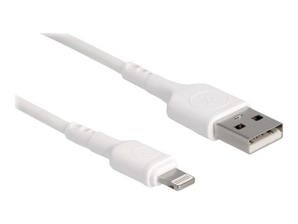 Delock Cavo di ricarica USB per iPhone - iPad - iPod bianco da 30 cm - 0,3 m - Lightning - USB A - M