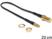 Delock 88484 - 0,2 m - RG-174 - SMA - TS-9 - Nero