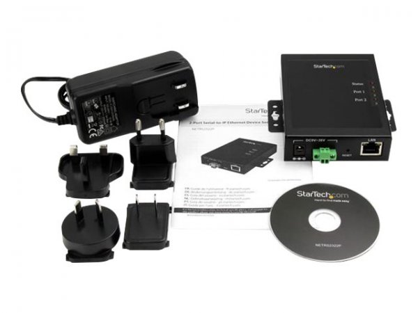 StarTech.com Server per dispositivi Seriali a Ethernet IP a 2 porte - RS232 - Montabile e in Metallo