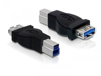 Delock USB 3.0 Adapter - USB 3.0-B M - USB 3.0-A FM - Nero