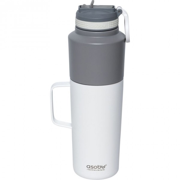 Asobu Twin Pack Bottle with Mug Weiss 0.9 L+ 0.6