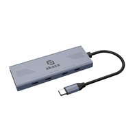Akasa 4 Port USB-C USB 3.2 Gen 2 Multiport Hub mit Stecker Aluminium eloxiert - Cavo - Digitale/dati