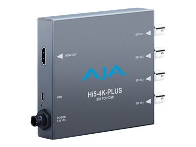 AJA Hi5-4K-Plus - Convertitore video attivo - Grigio - 4096 x 2160 - - - 480i - 576i - 720p - 1080i