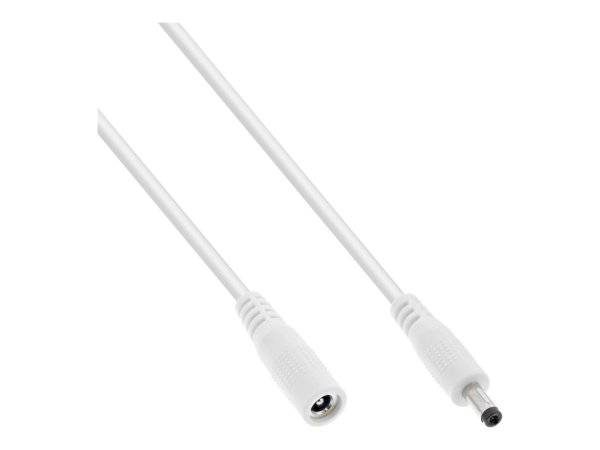 InLine Cavo di prolunga DC - maschio/femmina 4,0x1,7mm - AWG18 - bianco - 1m