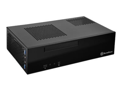 SilverStone Milo ML09 - Desktop - Mini-ITX - ohne Netzteil SFX12V - Schwarz - USB/Audio - Desktop -