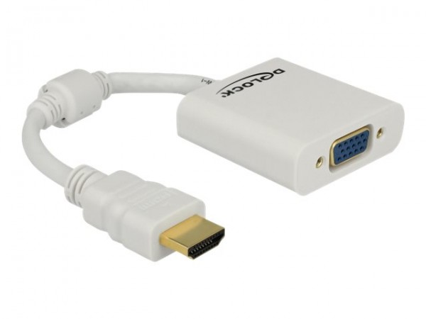 Delock 65346 - VGA (D-Sub) - HDMI tipo A (Standard) - Maschio - Femmina - 1920 x 1080 Pixel - Bianco