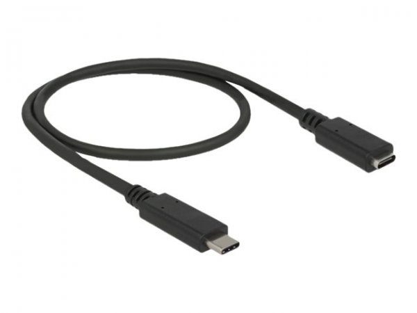 Delock 85532 - 0,5 m - USB C - USB C - USB 3.2 Gen 1 (3.1 Gen 1) - Nero