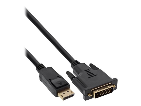 InLine Cavo DisplayPort maschio a DVI-D 24+1 maschio - 0,5m - dorato - nero