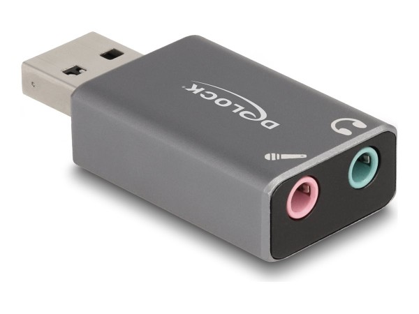 Delock Externe USB Soundkarte mit 2 x 3.5 mm Klinkenbuchse - Scheda audio - 48 KHz