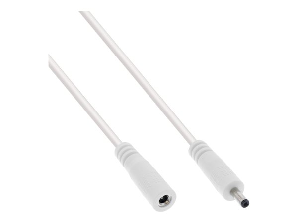 InLine Cavo di prolunga DC - maschio/femmina 3,5x1,35mm - AWG18 - bianco - 1m