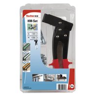 fischer 531389 - Kit di gancio a vite e tasselli a muro - Cemento - Nero - Rosso - Argento - 20 pezz