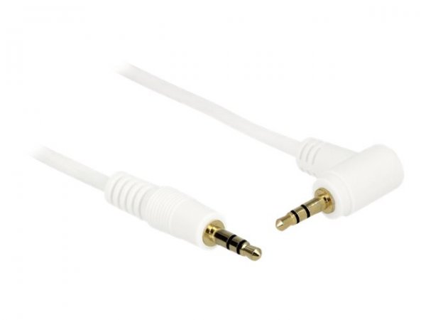 Delock Klinkenkabel Stecker> gewinkelt weiß - Cavo - Audio/multimedia