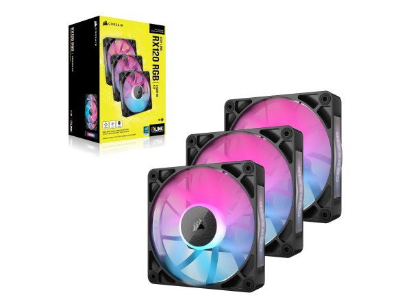 Corsair iCUE Link RX120 RGB Triple Starter Kit - Gehäuseluefter - 120 mm - Case fan - 36 dB