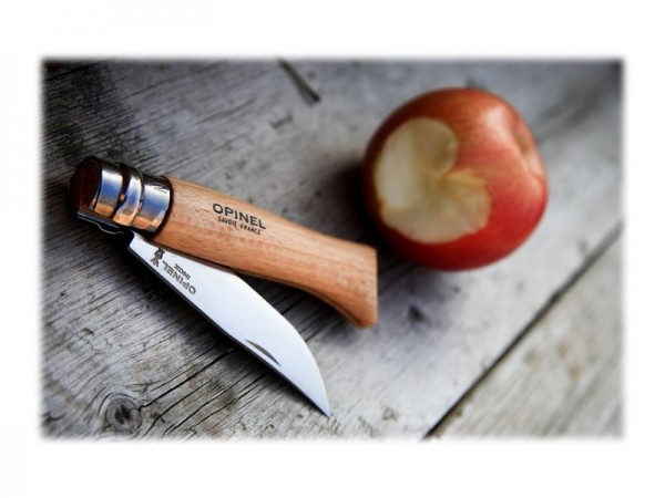 Opinel Taschenmesser No. 08 Edelstahlklinge mit Holzgriff