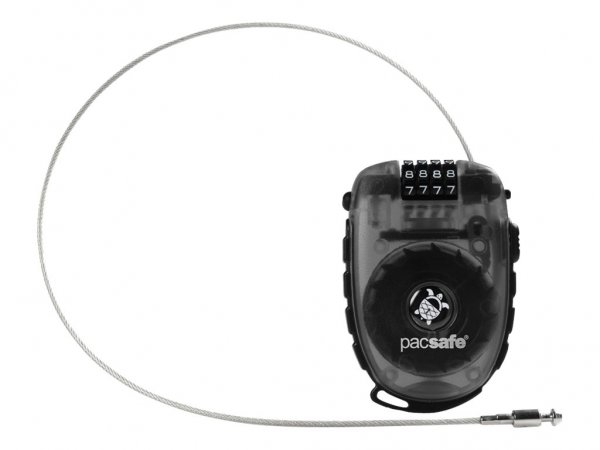 Pacsafe Retractasafe 250 - Lucchetto a combinazione per bagagli - Nero - 60 mm - 20 mm - 95 mm - 80