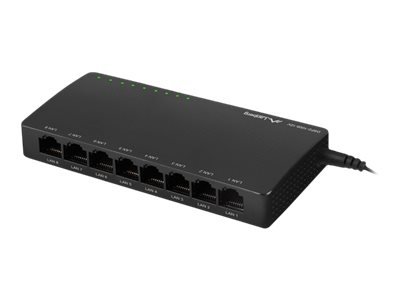 Lanberg Switch DSP2-1008-12V 12V 1GBS - Interruttore - 1 Gbps
