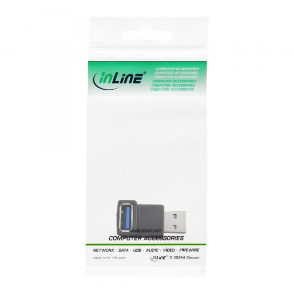 InLine Adattatore USB 3.2 Gen.1 A maschio / A femmina - angolo