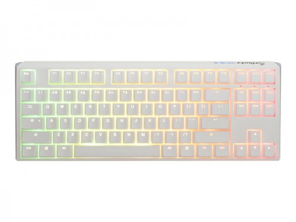 Ducky One 3 Classic Pure White TKL Gaming Tastatur RGB LED - MX-Clear - Cablato - USB - Interruttore