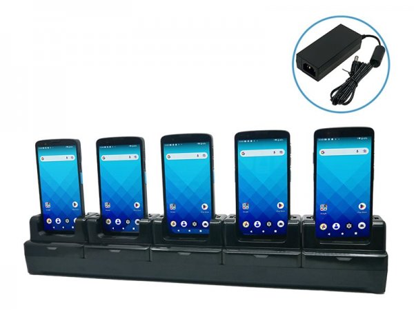Unitech 5-slot terminal charging cradle with power adapter. Compatible the EA660 - La carica/dockin