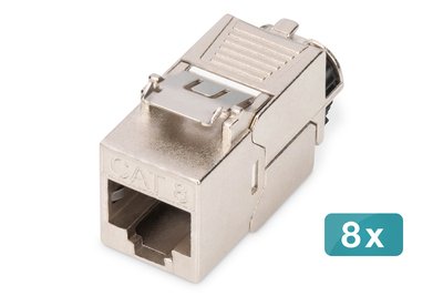 DIGITUS Cat 8.1 Keystone Modul geschirmt werkzeugfreier Montageanschluss - 8 S... - Cavo - Rete