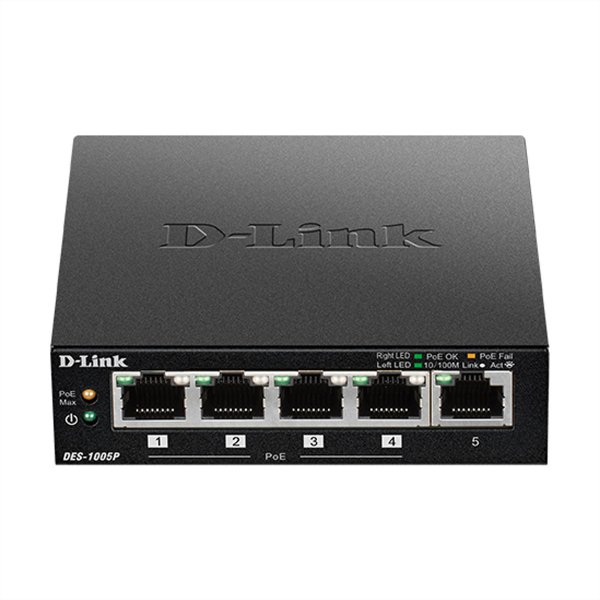 D-Link DES-1005P - Non gestito - L2 - Fast Ethernet (10/100) - Full duplex - Supporto Power over Eth