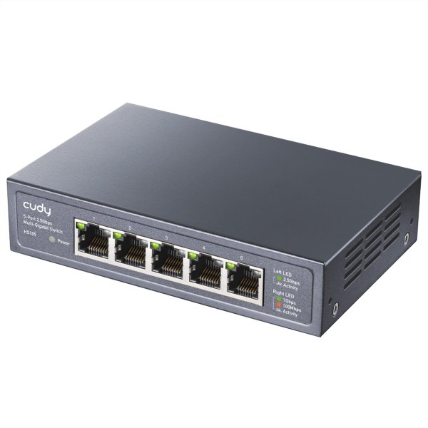 CUDY HS105 2.5G Metal Switch - Interruttore - 1 Gbps