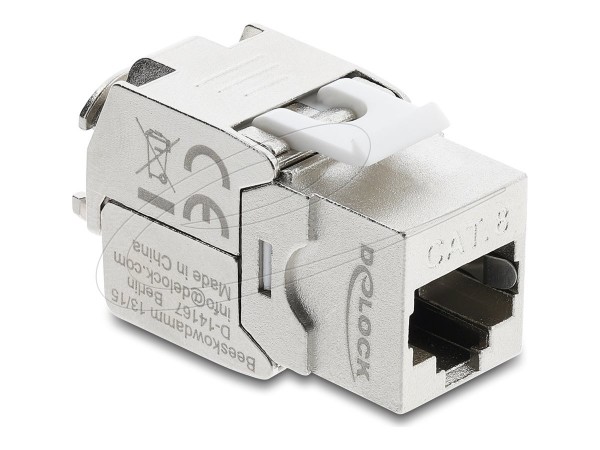 Delock Keystone Modul RJ45 Buchse zu LSA Cat.8.1 geschirmt