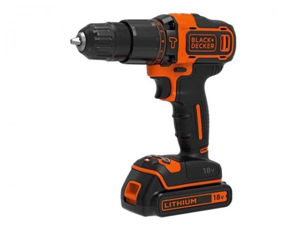 Black & Decker BDCHD18KB - Trapano con impugnatura a pistola - 1 cm - 2,5 cm - 1 cm - 1 cm - 360 Gir