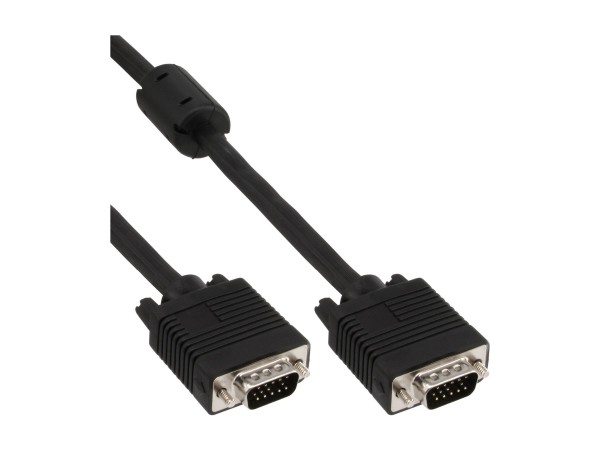 InLine Cavo S-VGA Sub-D 15pin HD maschio / maschio - 10m - ferrite - schermato
