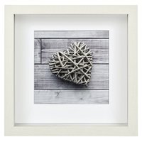 Hama Scala - Cornice per foto singola - MDF - Bianco - 15 x 15 cm - Quadrato - Riflettente