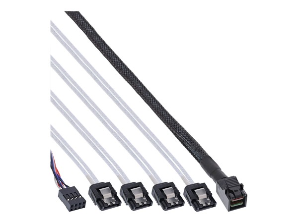 InLine Cavo Mini SAS - SFF-8643 a 4x SATA + Sideband - 0,5m