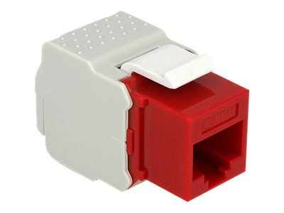 Delock Keystone Modul RJ45 Buchse> LSA Cat 6 UTP rot - Adattatore - Rete