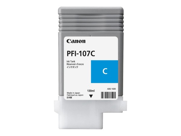Canon PFI 107 c Cyan Blækbeholder 6706B001 - Originale - Cartuccia di inchiostro
